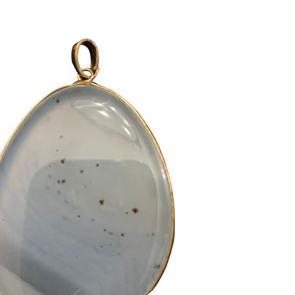 Pendent Translucent Cloudy And Black Speckled - Picture 2 of 4